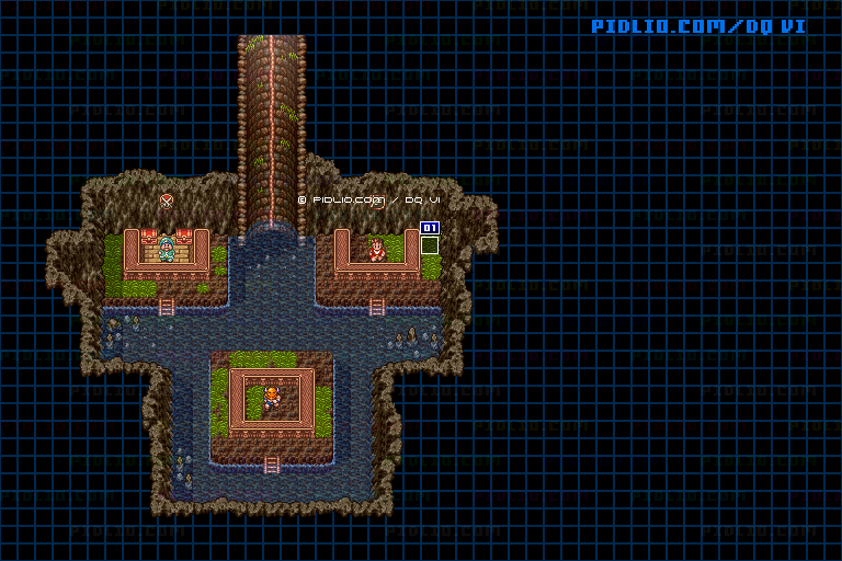 【現実の世界】ダーマ南の井戸のマップ画像 / SFC版ドラゴンクエスト6攻略 ─ pidlio.com