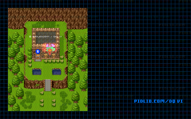 【現実の世界】ポルテの館・屋外のマップ画像 / SFC版ドラゴンクエスト6攻略 ─ pidlio.com