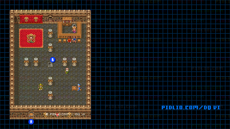 【現実の世界】ポルテの館・1階のマップ画像 / SFC版ドラゴンクエスト6攻略 ─ pidlio.com