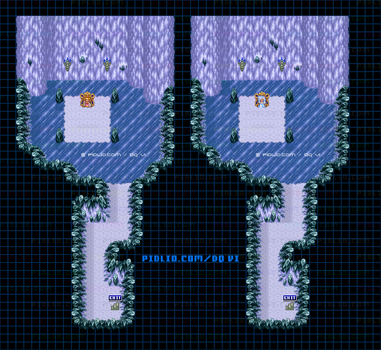 【現実の世界】氷のほこらのマップ画像 / SFC版ドラゴンクエスト6攻略 ─ pidlio.com