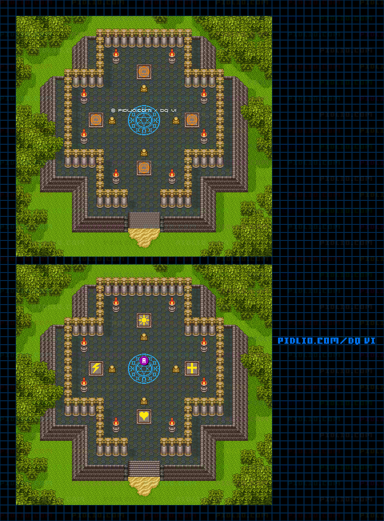 【現実の世界】聖なるほこらのマップ画像 / SFC版ドラゴンクエスト6攻略 ─ pidlio.com