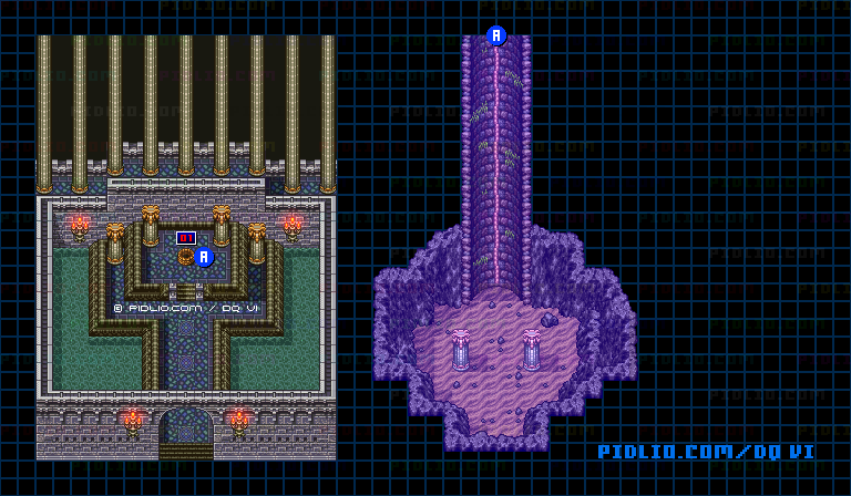 【現実の世界】天馬の塔南のほこらのマップ画像 / SFC版ドラゴンクエスト6攻略 ─ pidlio.com