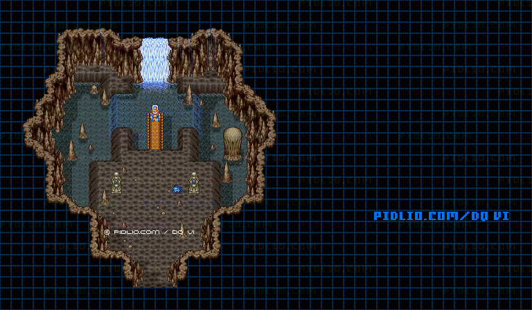 【海底世界】命名神のほこらのマップ画像 ／ SFC版ドラゴンクエスト6攻略 ─ pidlio.com