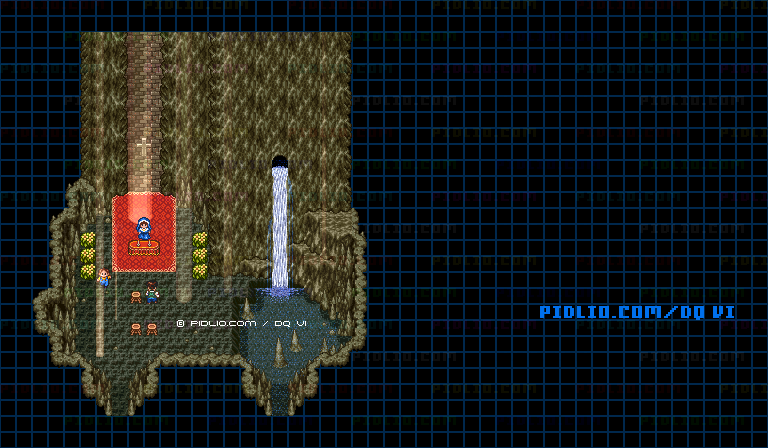 【海底世界】海底の教会（パノンのほこら）のマップ画像 ／ SFC版ドラゴンクエスト6攻略 ─ pidlio.com