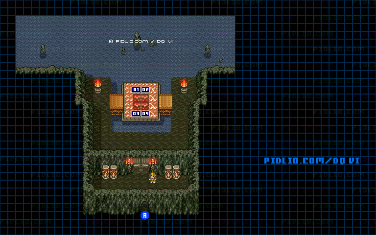 【海底世界】ポセイドン城・宝物庫のマップ画像 / SFC版ドラゴンクエスト6攻略 ─ pidlio.com