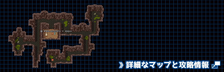 【夢の世界】砂漠の抜け道の簡易マップ画像 ／ SFC版ドラゴンクエスト6攻略 ─ pidlio.com