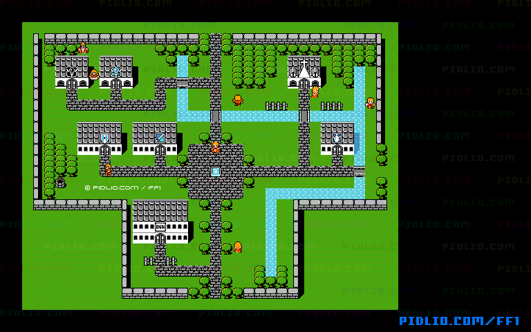 コーネリアの町のマップ画像 ／ FF1攻略