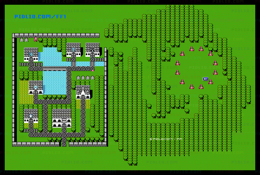 クレセントレイクの町のマップ画像 ／ FF1攻略
