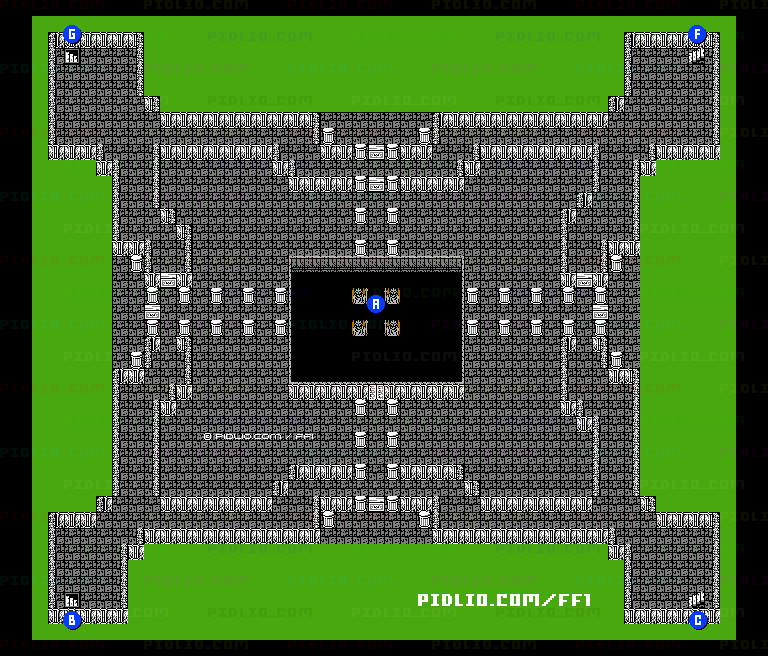 過去のカオスの神殿1Fのマップ画像 ／ FF1攻略