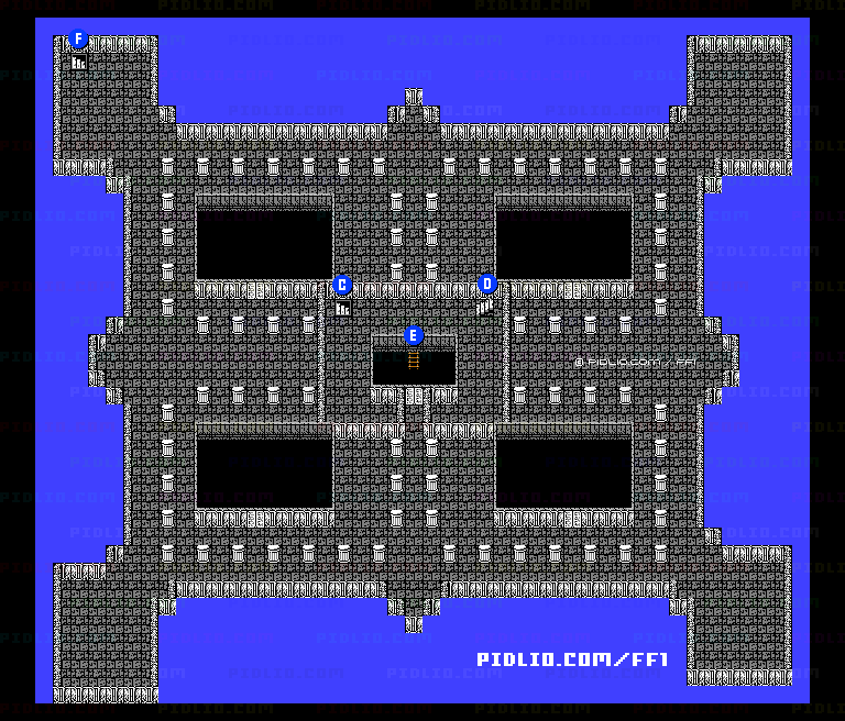 過去のカオスの神殿2Fのマップ画像 ／ FF1攻略