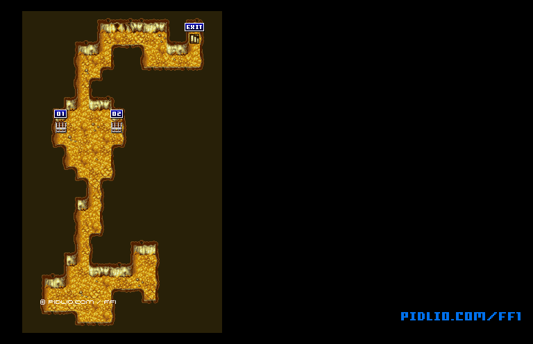 大地のめぐみのほこら・マップ01のマップ画像 ─ ソウル・オブ・カオス（SOC） ／ FF1攻略