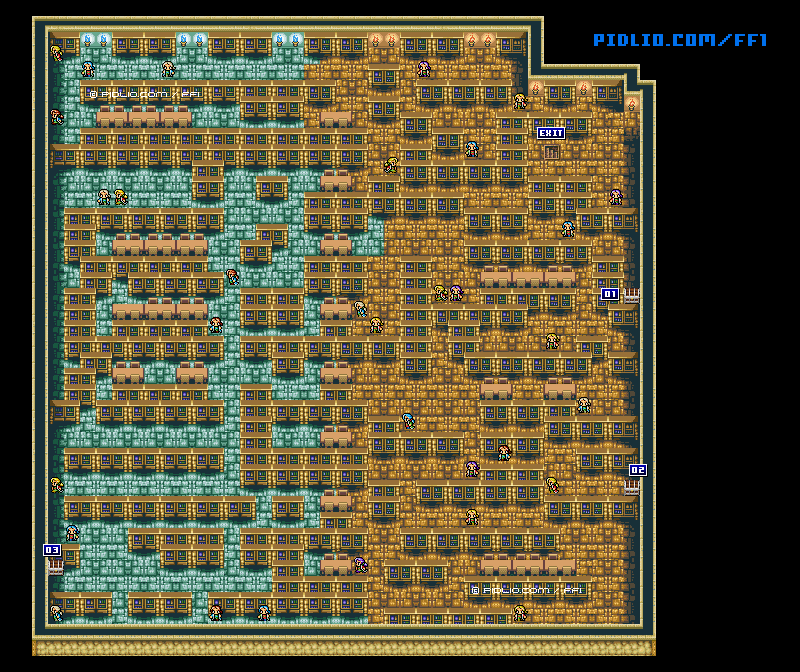 いやしの水の洞窟・マップ15のマップ画像 ─ ソウル・オブ・カオス（SOC） ／ FF1攻略