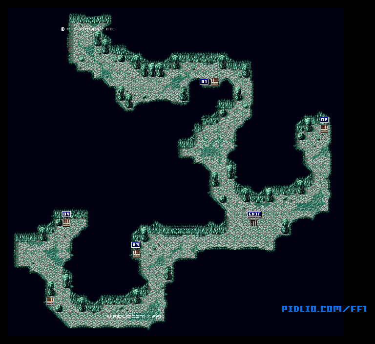 風のささやく洞穴・マップ09のマップ画像 ─ ソウル・オブ・カオス（SOC） ／ FF1攻略