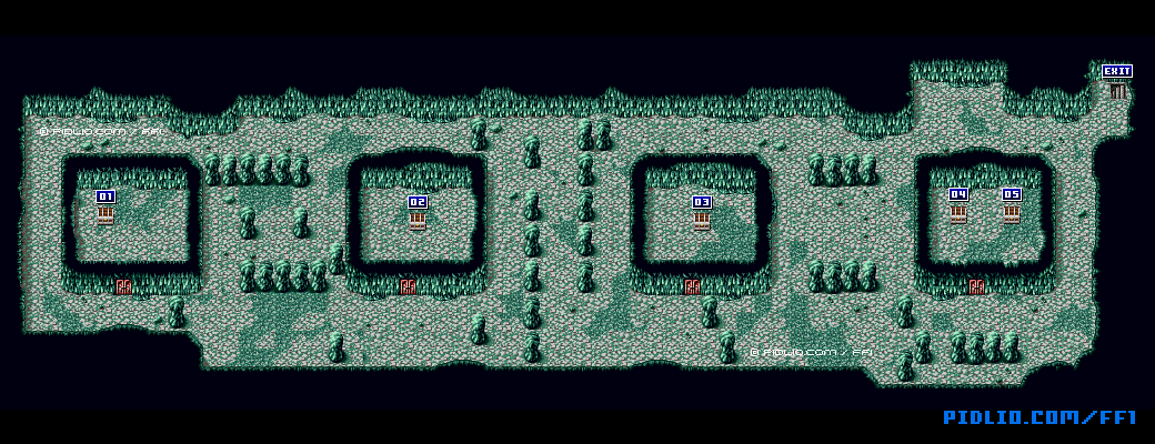風のささやく洞穴・マップ12のマップ画像 ─ ソウル・オブ・カオス（SOC） ／ FF1攻略