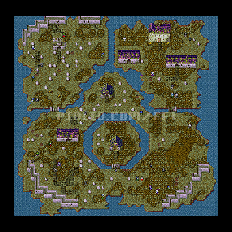 風のささやく洞穴：B30Fボスフロアマップのサムネイル画像 ／ FF1攻略：ソウル・オブ・カオス（SOC）