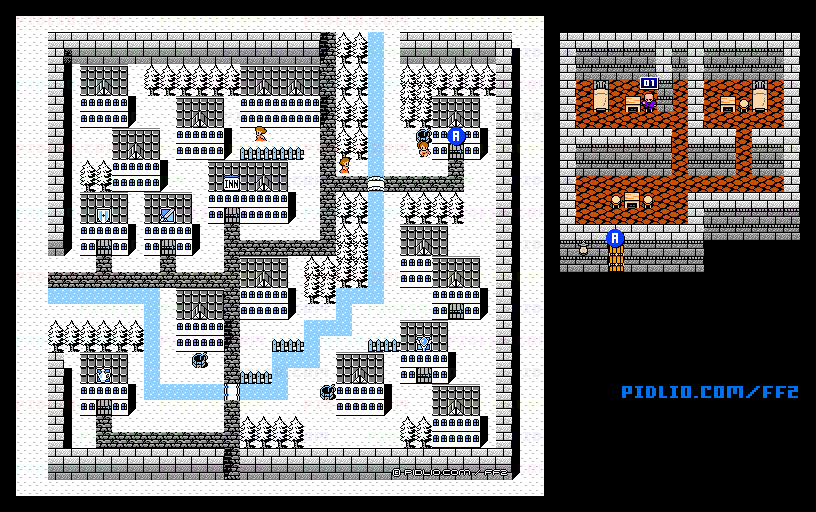 サラマンドの町のマップ画像 ／ FF2攻略