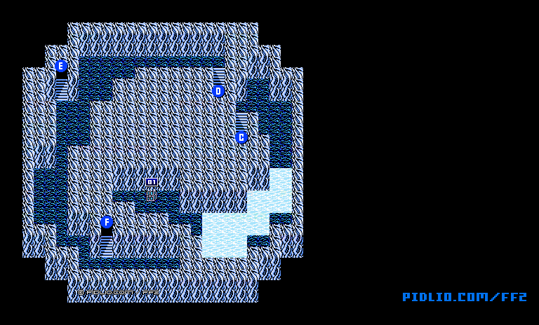 竜巻3Fのマップ画像 ／ FF2攻略