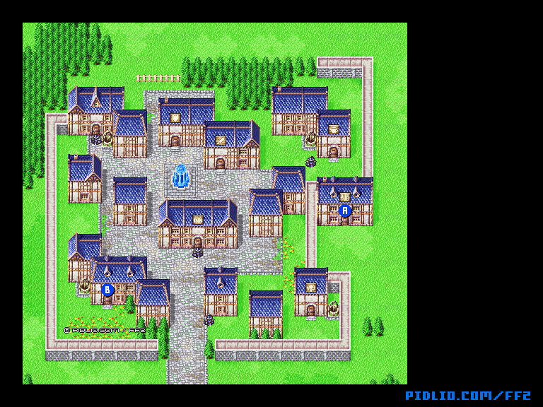 リメイク版フィンの町のマップ画像 ／ FF2攻略
