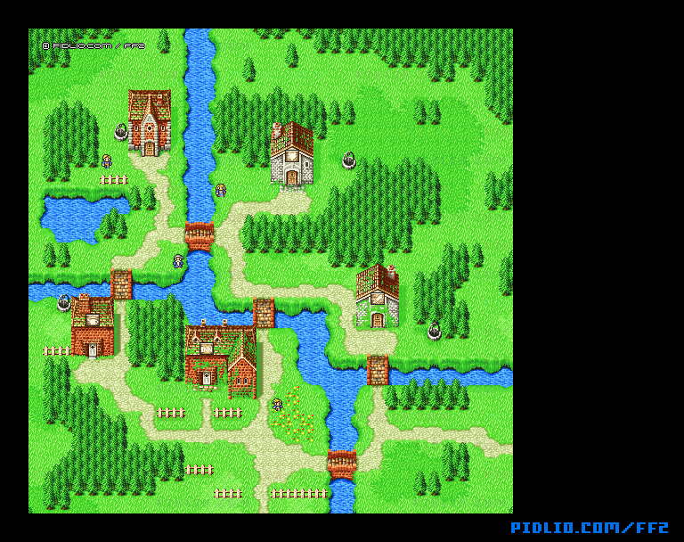 リメイク版ガテアの村のマップ画像 ／ FF2攻略