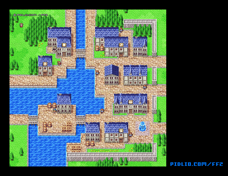 リメイク版パルムの町のマップ画像 ／ FF2攻略