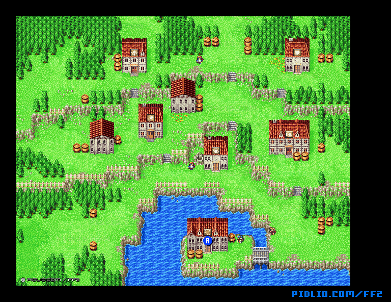 リメイク版ポフトの町のマップ画像 ／ FF2攻略