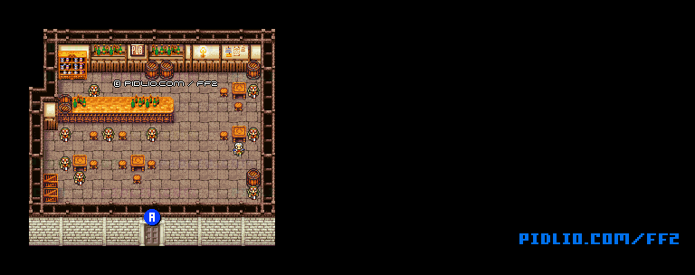 リメイク版ポフトの町：パブのマップ画像 ／ FF2攻略