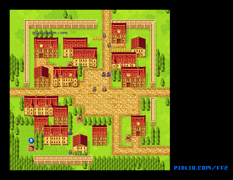 リメイク版バフスクの町のマップ画像 ／ FF2攻略