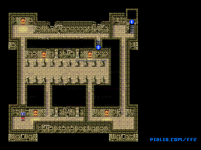 リメイク版カシュオーン城3Fのマップ画像 ／ FF2攻略