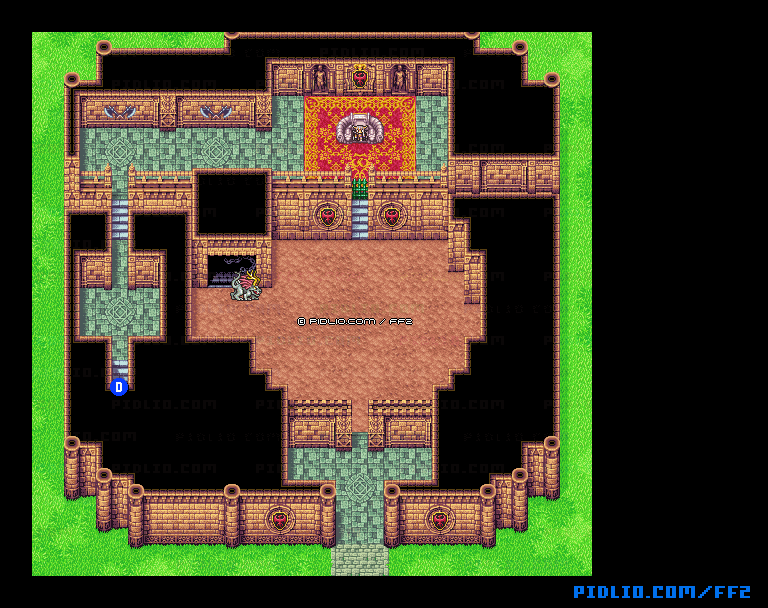 リメイク版闘技場1Fのマップ画像 ／ FF2攻略