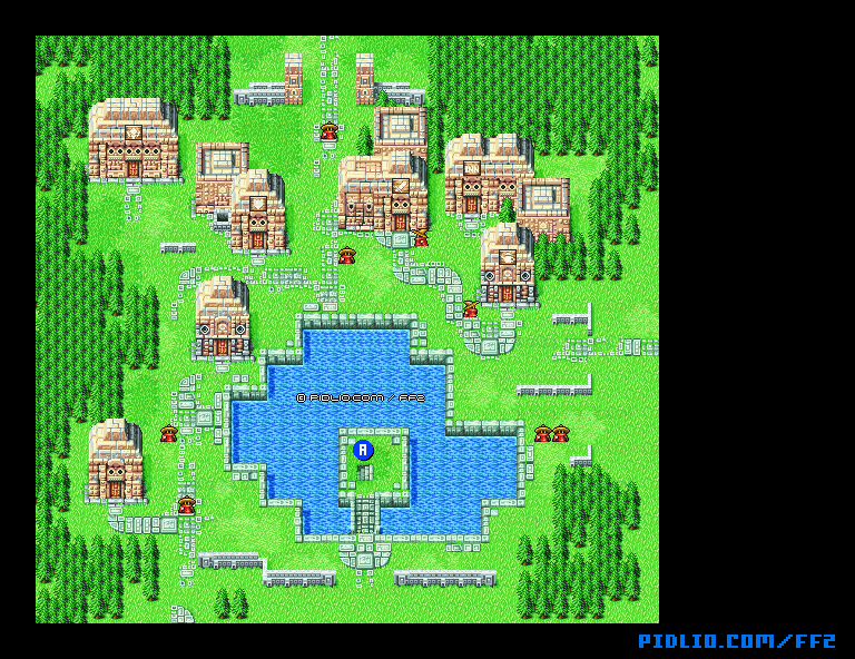 リメイク版ミシディアの町のマップ画像 ／ FF2攻略