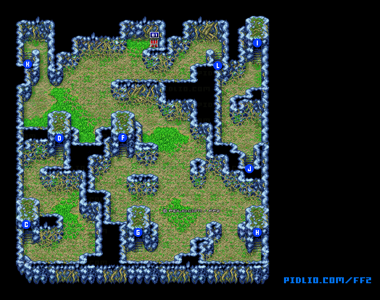 リメイク版南の島B4のマップ画像 ／ FF2攻略