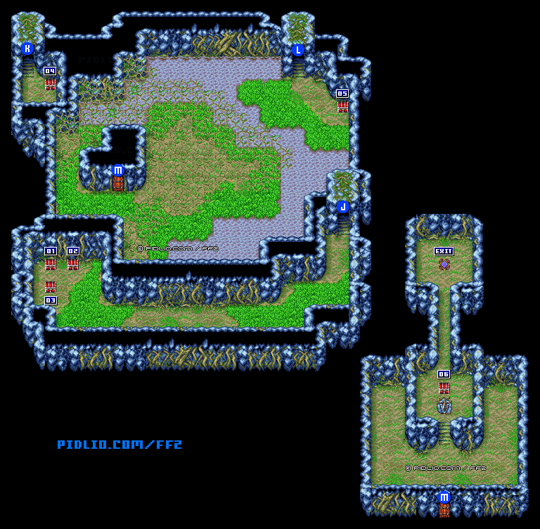 リメイク版南の島B5のマップ画像 ／ FF2攻略