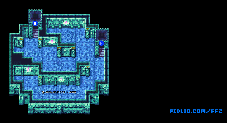 リメイク版竜巻1Fのマップ画像 ／ FF2攻略