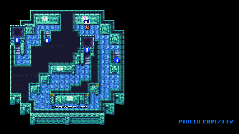 リメイク版竜巻2Fのマップ画像 ／ FF2攻略