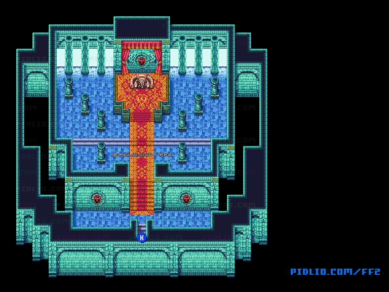 リメイク版竜巻7Fのマップ画像 ／ FF2攻略