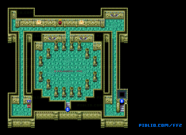 リメイク版パラメキア城3Fのマップ画像 ／ FF2攻略