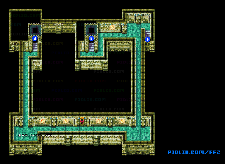 リメイク版パラメキア城5Fのマップ画像 ／ FF2攻略