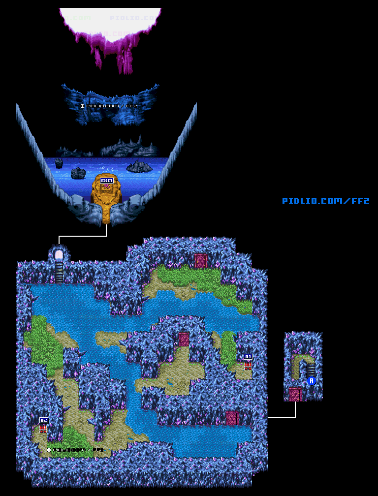 リメイク版ジェイドB1のマップ画像 ／ FF2攻略