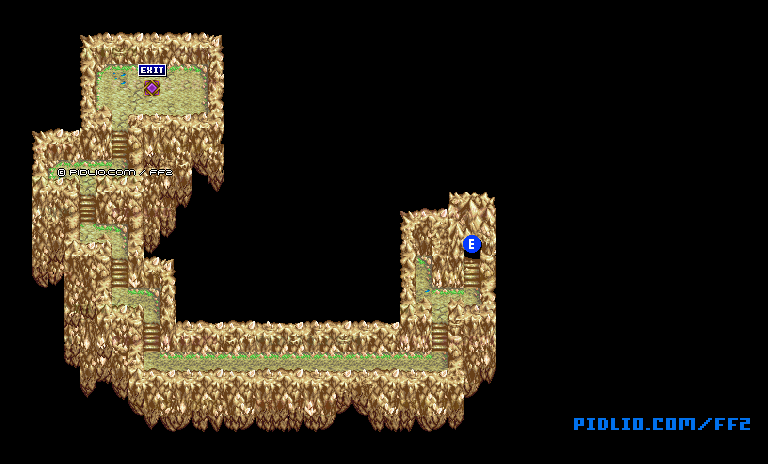 リメイク版謎の洞窟ラキアB6のマップ画像 ／ FF2攻略