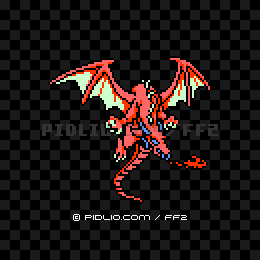 レッドドラゴン(FC版)の画像:FF2モンスター別攻略 / FF2攻略