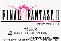 ゲームタイトル画面:画像 / FF2攻略