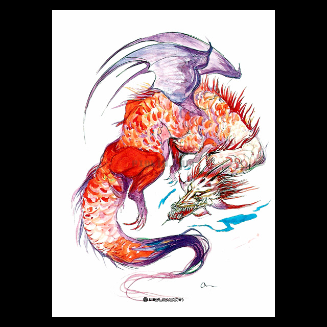 レッドドラゴンのコンセプトアート ／ ファイナルファンタジー3攻略