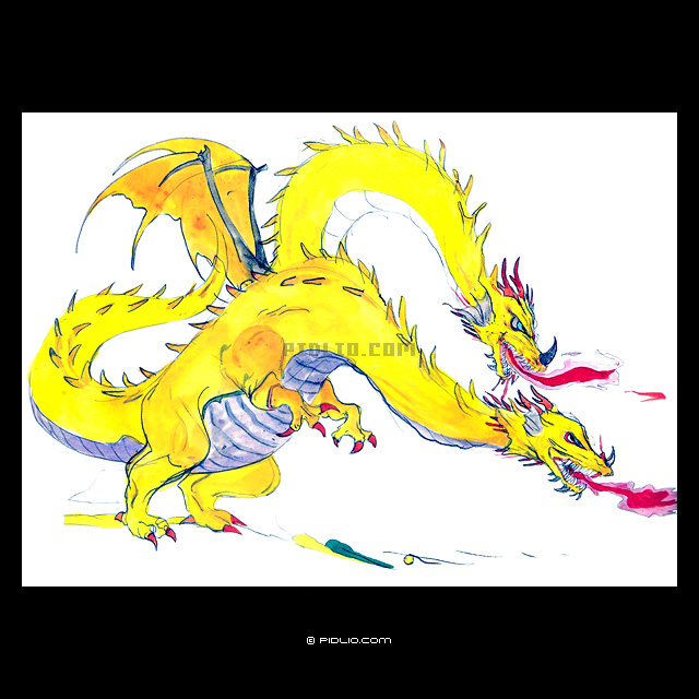 2ヘッドドラゴンのコンセプトアート ／ ファイナルファンタジー3攻略