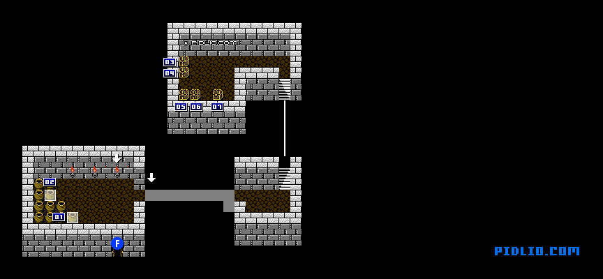 ウルの村のマップ画像：5 ／ FF3攻略・ファイナルファンタジー3攻略
