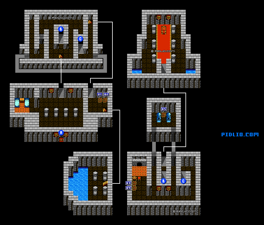 サスーン城のマップ画像：2 ／ FF3攻略・ファイナルファンタジー3攻略