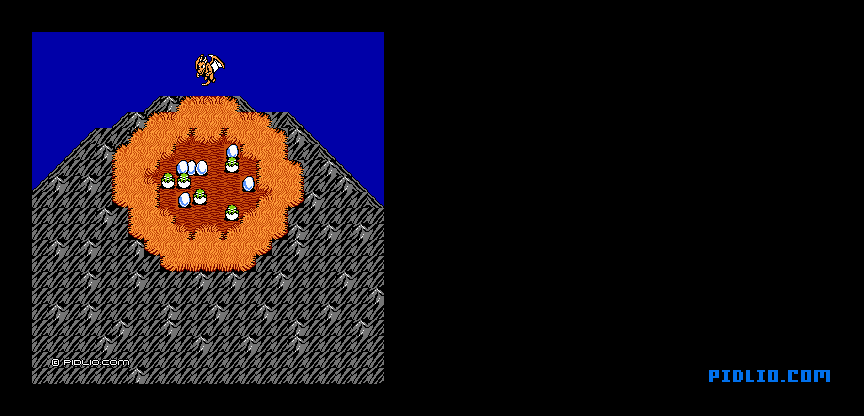 ドラゴンの住む山・山頂のマップ画像：1 ／ FF3攻略・ファイナルファンタジー3攻略