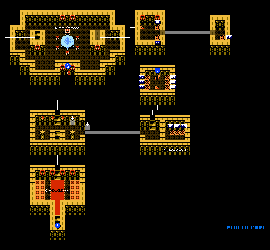 アーガス城のマップ画像：2 ／ FF3攻略・ファイナルファンタジー3攻略