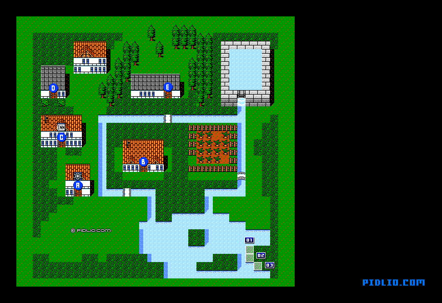 ギサールの村のマップ画像：1 ／ FF3攻略・ファイナルファンタジー3攻略