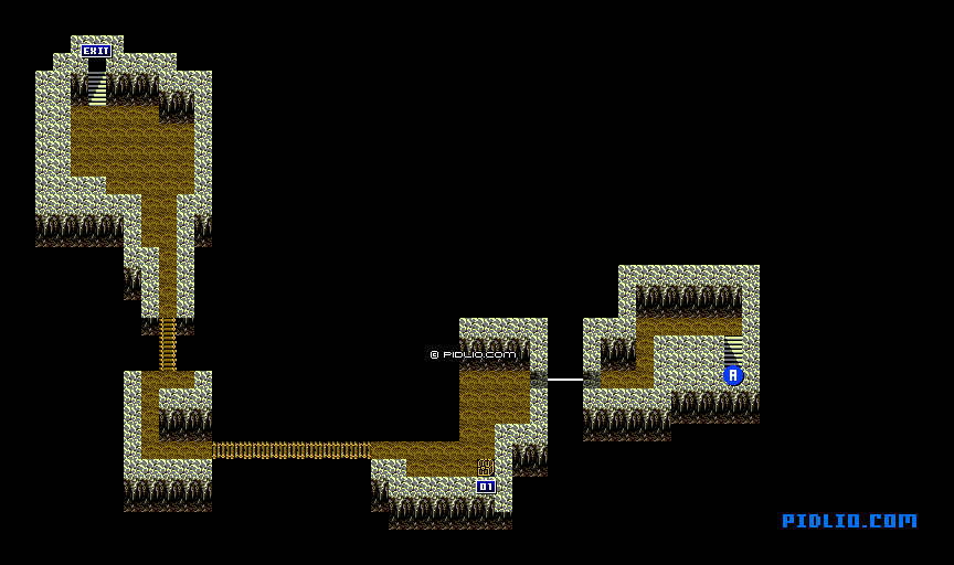 地底湖のマップ画像：1 ／ FF3攻略・ファイナルファンタジー3攻略