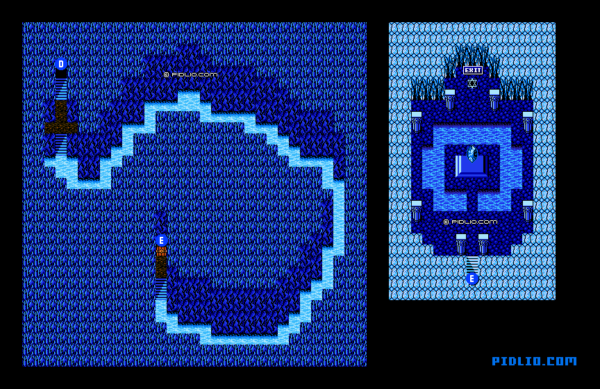 水の洞窟のマップ画像：4 ／ FF3攻略・ファイナルファンタジー3攻略